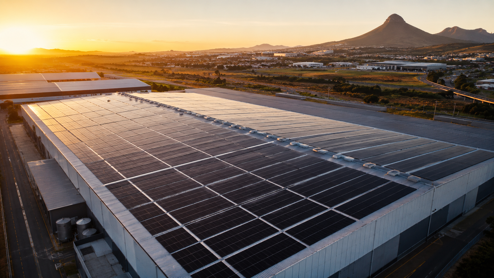 Commercial solar installation